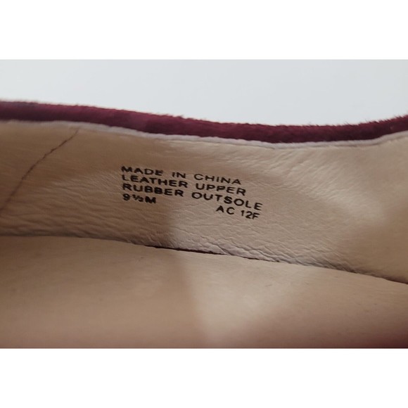 Michael Kors Burgundy Suede Patent Leather Detail Cap Toe Pressley Pump Sz. 9.5M - Picture 6 of 6